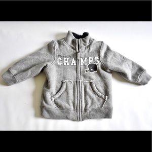 NWOT Children’s Place Boys Distressed Look Zip Up Sweatshirt